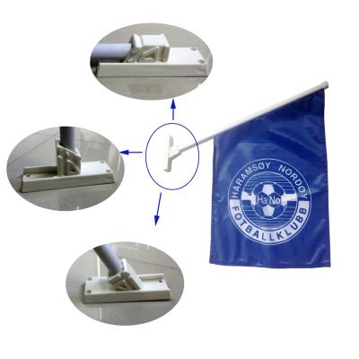 China Hanging Adjustable Plastic Hanging Wall Mounted Flag Poles With Custom Polyester Wall Flags for sale