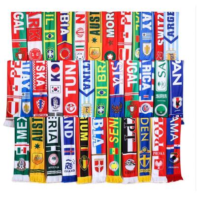 China Custom Long Soccer Scarf American Football Scarf Cowl Neck Scarf Acrylic Pattern for sale