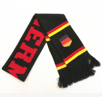 China Good Quality Acrylic Thick Long Knit Scarf, Custom Winter Scarf With Your Brand, Football Knit Scarf for sale