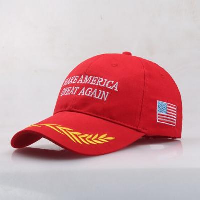 China breathable & Waterproof Custom Branded Golf Sports Hat / Adjustable Visors / Polyester / Running Hats Trump Make Great American Again for sale