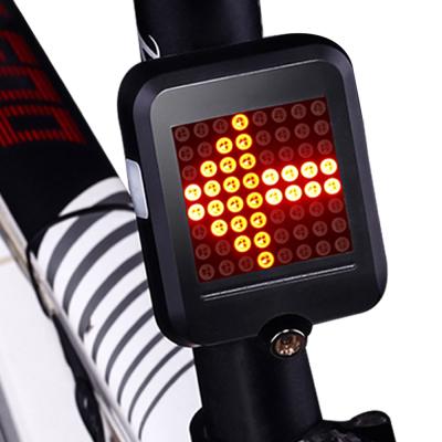 China ABS Engineering Plastic Bike Turn Signals Brake Light USB Bicycle Cycle LED Smart Rechargeable Safety Light for sale