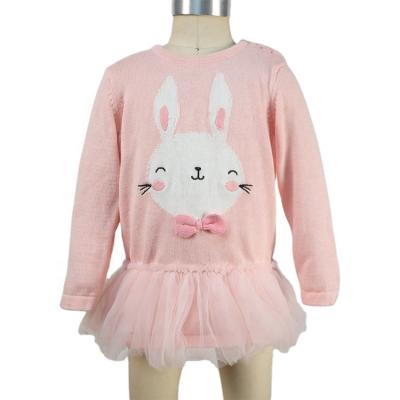 China Anti-Shrink Baby Embroidery Flower Dress Hand Made Sweater for Kids for sale