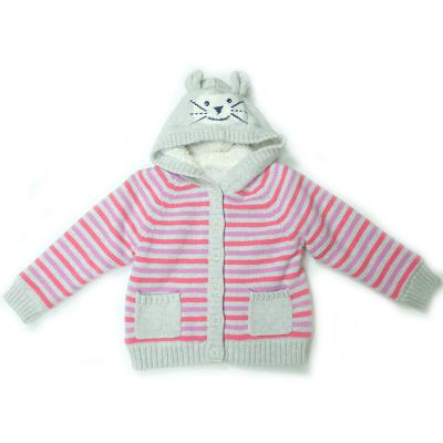 China 2021 new design anti-shrink colorful wave knitted coat sweater for baby and boy for sale