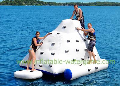 China 4 X 3 M Inflatable Water Sports Iceberg Floating Climbing Wall White Colored for sale