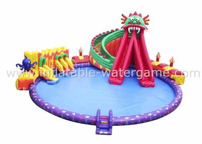 China 20M Diameter Inflatable Kiddie Pool With Slide , Backyard Inflatable Pools for sale