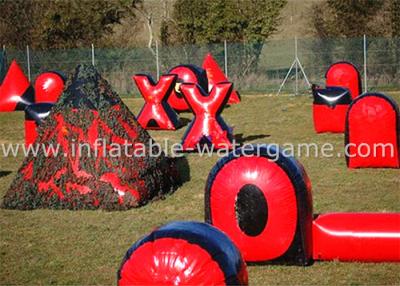 China Professional Red Inflatable Blow Up Paintball Bunkers SGS CE Certification for sale