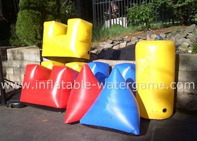 China Commercial Hunting Inflatable Paintball Bunkers Hot Air Welding Customized Size for sale