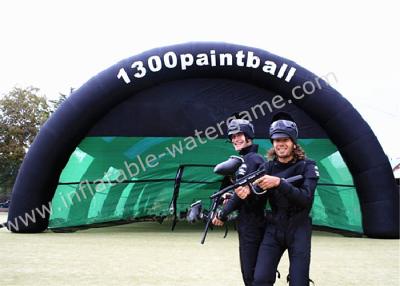 China 0.6mm Black PVC Inflatable Paintball Bunker Tent For Adults CS Game for sale