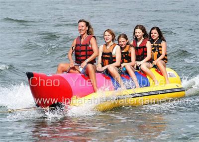 China Blue Yellow Banana Boat Inflatable Rafts 6 Person Capacity SGS CE Certification for sale