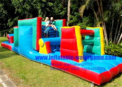 China Professional 32FT Childrens Inflatable Obstacle Course Durable Digital / Silk Printing for sale