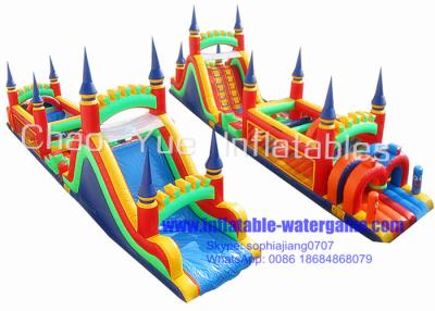 China Kids Inflatable Obstacle Course Bouncer Funny Jumping Toys 15M X 4M X 4M for sale