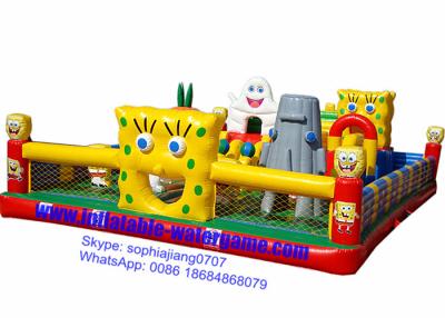 China Spongebob Inflatable Fun City Bouncy Castle Playground Environmental Protection for sale