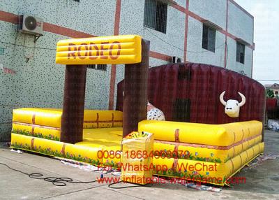 China Exciting Inflatable Sports Games Mechnical Rodeo Bull For Adults / Kids for sale