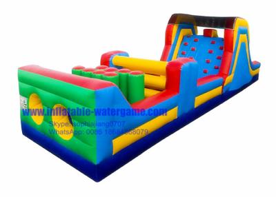 China 40FT Commercial Inflatable Obstacle Course For Rent , Bouncy Obstacle Course for sale