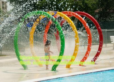 China 1.8m Rainbow Water Rings Splash Water Park Equipment Anti - Static For Spray Park for sale