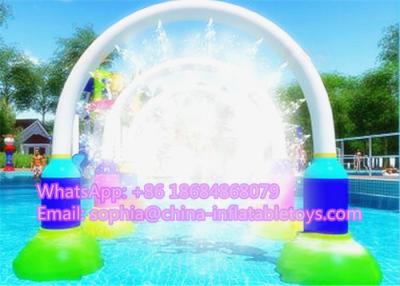 China White Aqua Rainbow Fiberglass Water Spray Rings Equipment for Kids Play for sale