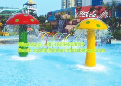 China Outdoor Colorful 1.8m Fiberglass Water Mushroom Spray Equipment for Summer Play for sale