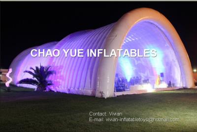 China White PVC Vinyl Inflatable Air Tent / LED Inflatable Wedding Tent With Single Silk - Screen Printing for sale