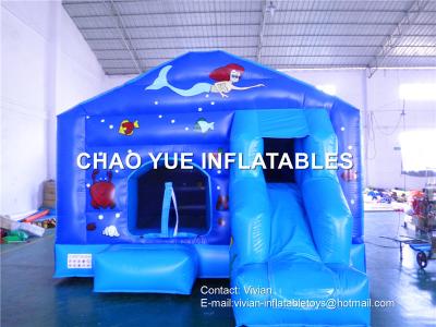 China Waterproof Mermaid Inflatable Bouncy Castle With Repair Kits , Transport Bag for sale