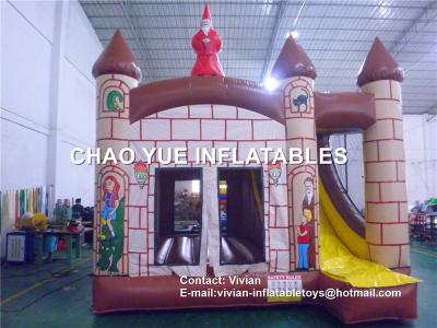 China Kasteel van Bouncy van kerken het Opblaasbare, Opblaasbare Uitsmijterdia Combo voor Waterpark Te koop