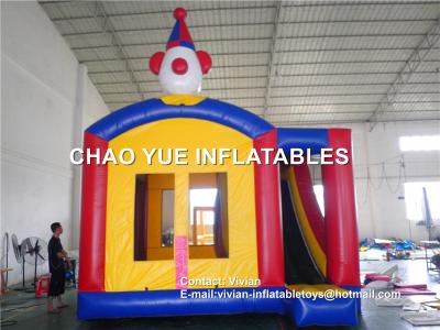 Chine Combiné gonflable de château plein d'entrain gonflable commercial de clown avec des kits de réparations, 5L X 5W x mètre de 4.5H à vendre