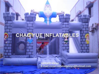 China Waterproof Church Inflatable Jumping Castle With Slide , 5-8 Kids Capacity for sale