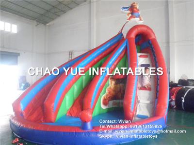 China Opblaasbare Waterdia met Pool, de Aangepaste Pool van de de Misstapn dia van pvc Opblaasbare voor Verkoop Te koop