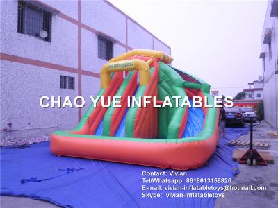 China 0.55mm 18oz Plato Pvc Tarpaulin Giant Inflatable Slip N Slide For Adults for sale