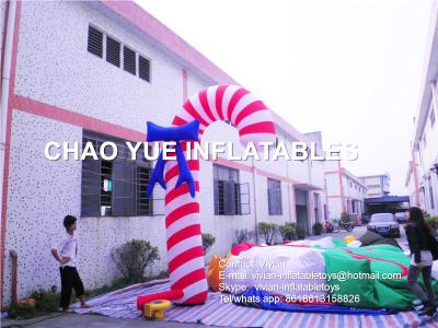 China Christmas Decoration Inflatable Arch / Archway / Candy Pillar Waterproof for sale