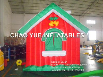 China Customized Christmas Santa House Inflatable Grotto Inflatable Christmas Decoration for sale