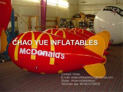 China Large Inflatable Airplane / Customized Airship Inflatable Helium Balloon for sale