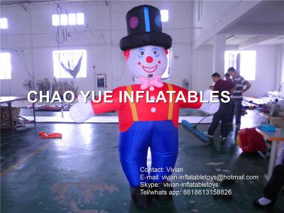 China 3 M Inflatable Advertising Products Inflatable Replicas Clown With CE / UL Blower for sale