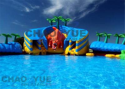 China Giant Dinosaur Water Slide Inflatable Water Park Heavy Duty PVC Tarpaulin for sale