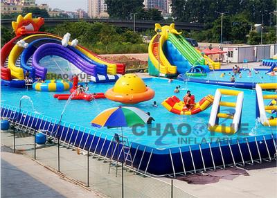 China Digital Printing 12 X 8m Rainbow Slide Inflatable Water Games With CE Blower for sale