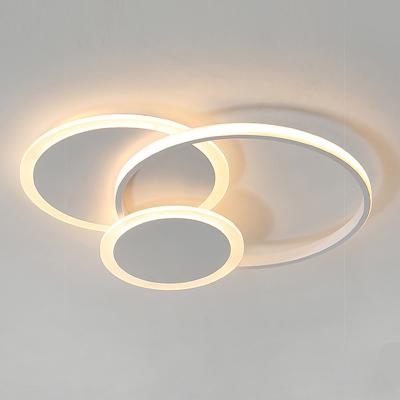 China Surface Mounted Simple Modern Led Ceiling Lamps For White Ring Round Remote Control Chandelier Lighting Fixture Bedroom Living Room Kitchen Study for sale