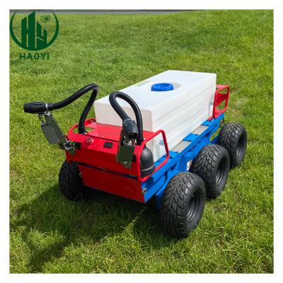 China Efficient factory direct 130L touched robot sprayer large capacity agricultural orchard spraying UGV for sale