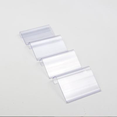 China Supermarket Price Tag Industrial Warehouse ID Tag Storage PVC Card Strip Transparent Price Tag for sale