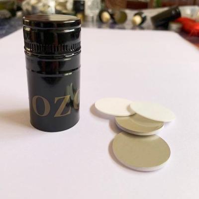 China Non spill aluminum cap with saran tin liner for wine bottle for sale