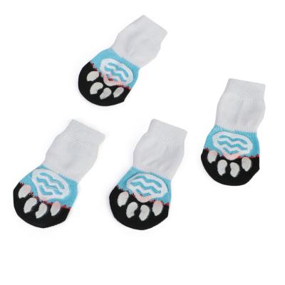 China Sustainable Dog Socks 4pc/set Cotton Anti-Slip Indoor Soft Indoor Wear Socks 13 Colors for sale