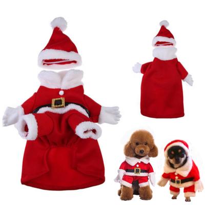 China Sustainable Christmas Hat Pet Cat New Year Hot Sale Dog Dress Set Red Christmas Scarf And Hat for sale