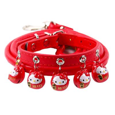 China China Factory 24 Color Optional Adjustable Plastic Buckle Clasp Nylon Rings Neck Cat Collar With Bell for sale