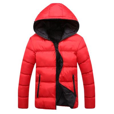 China Anti-Wrinkle Fashion Men Coats Two Tones Zipper Hooded Jackets Coat Mens Winter Casual Padded Coats for sale