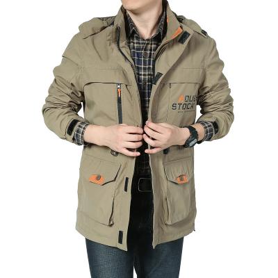 China Plus Size High Quality Men's Ditch Coat Jacket Men's Wear Slim Outdoor Jackets With Pockets for sale