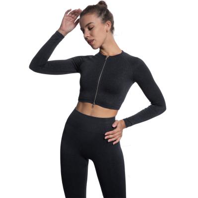 China Breathable Yoga Workout Sets For Women Gym 2 Pieces Leggings Ribbed Seamless Biker High Waist Tank Crop Running Overalls for sale