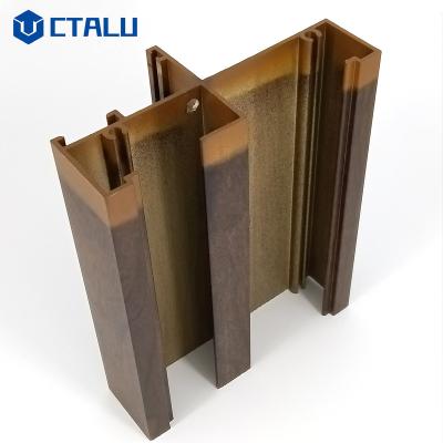 China building & Bare Back Wood Waterproof Surface Treatment Aluminum Decoration Texture Aluminum Profiles for sale