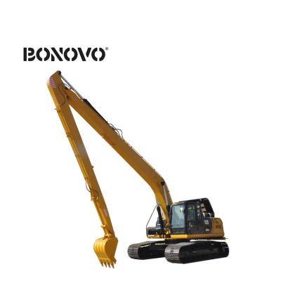 China Crawler Excavator Construction Equipment Attachments 16-24m Extension Reach Boom Arm Long For DX200 CAT320 Excavator for sale