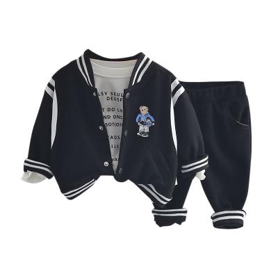 China Boys Clothing Three Piece Anti-Static Children Baseball Suit And Girls Clothing Springs And Fall Clothings Cheap Wholesale for sale