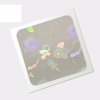 China Anti-counterfeit Packaging Sticker Label Hologram Sticker Transparent Hologram Overlays Stickers for sale