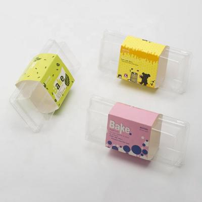 China Small Folding PVC Gift Recyclable Custom Transparent Plastic Packaging Box Clear Pet Cake Box for sale