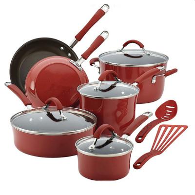 China Durable 12 Pcs Die Casting Aluminum Kitchen Premium Home Cookware Sets Kitchen Stock Pot for sale